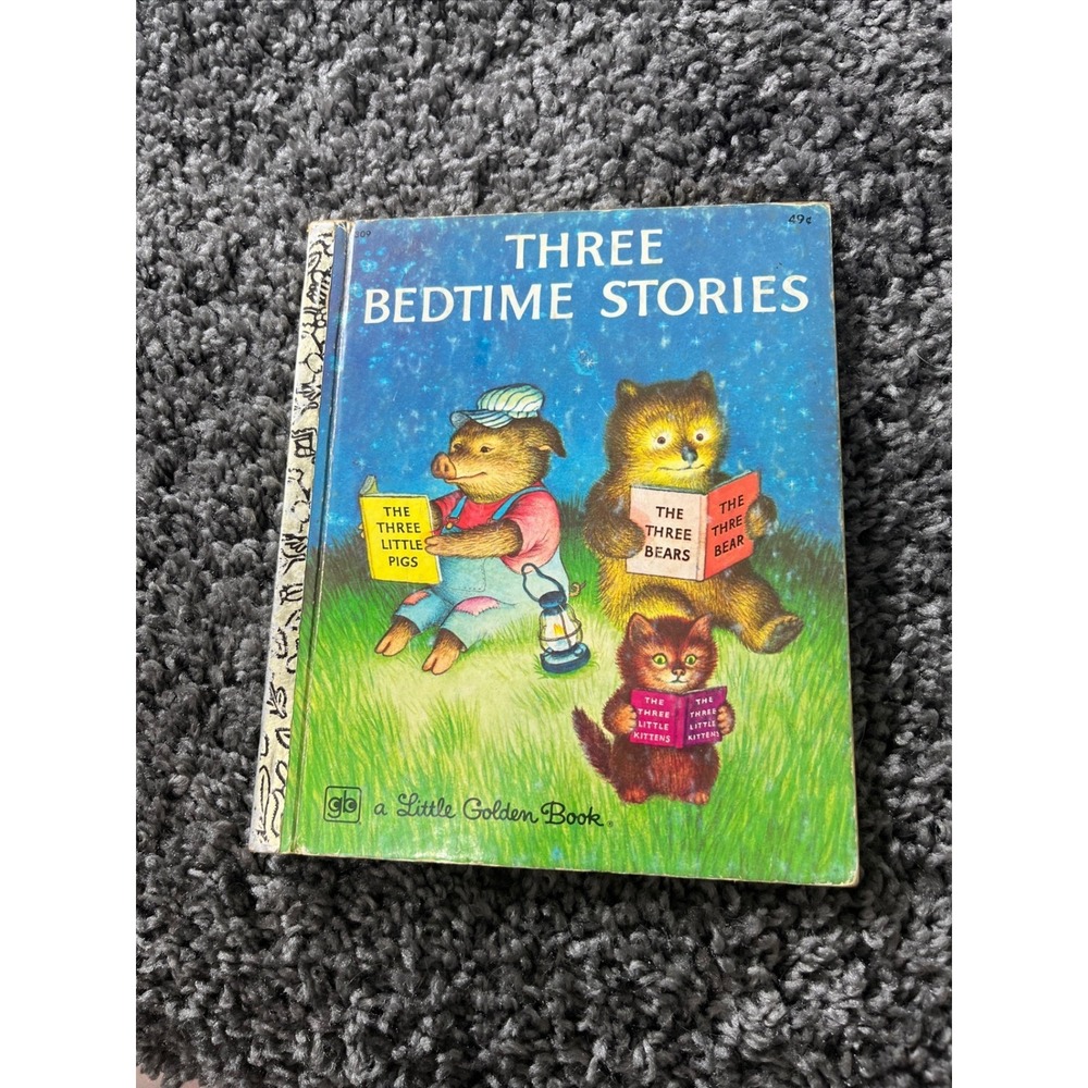 Three Bedtime Stories Little Golden Book 1975 Garth‎ Williams Vintage 309-41